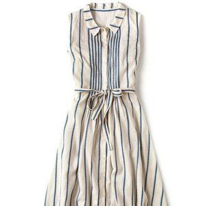 Boden Blue Striped Sleeveless Cotton Sundress Monte Carlo
